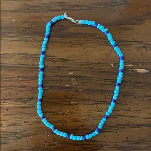 blue and navy bead chocker